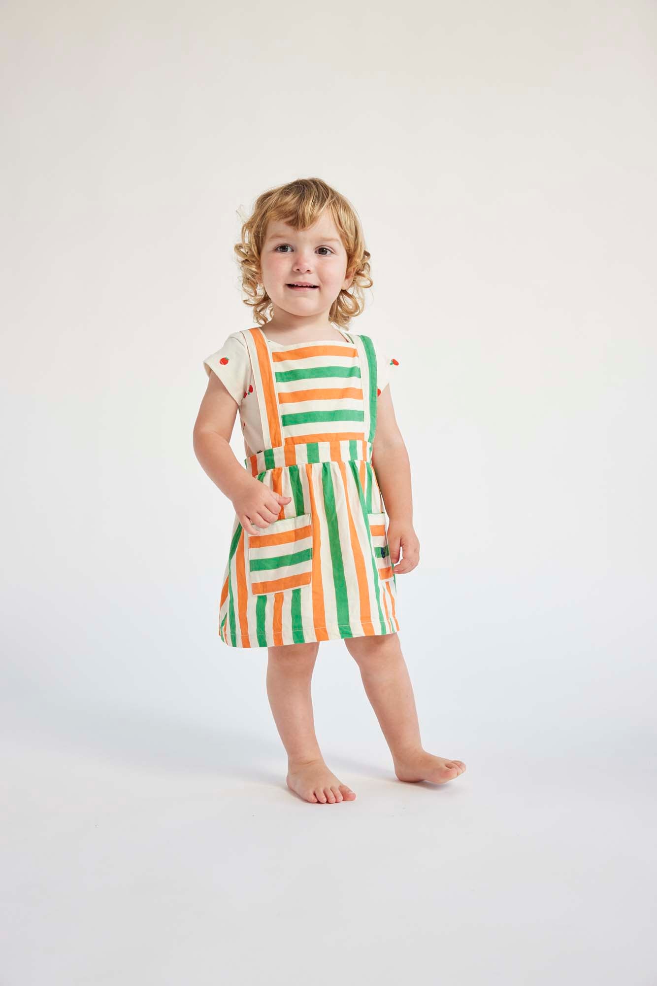 Vertical Stripes Woven Baby Dress