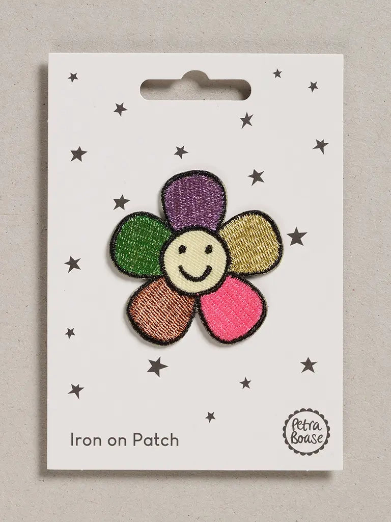 Happy Flower Iron on Patch