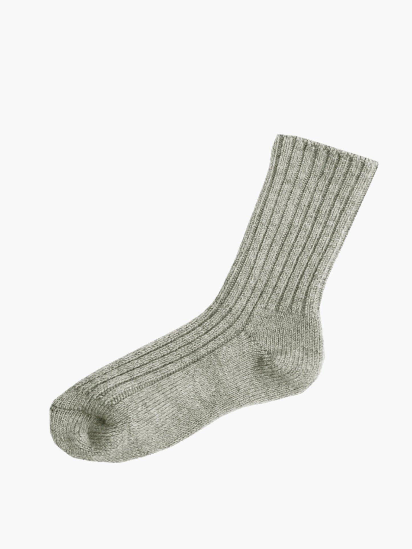 Grey Marl Wool Socks
