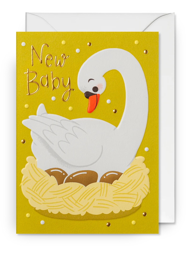 New Baby Nesting Swan Card