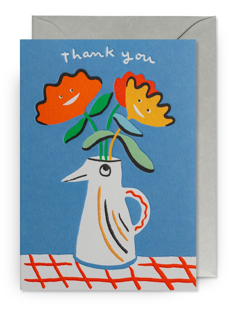 Retro Bouquet Thank You Card