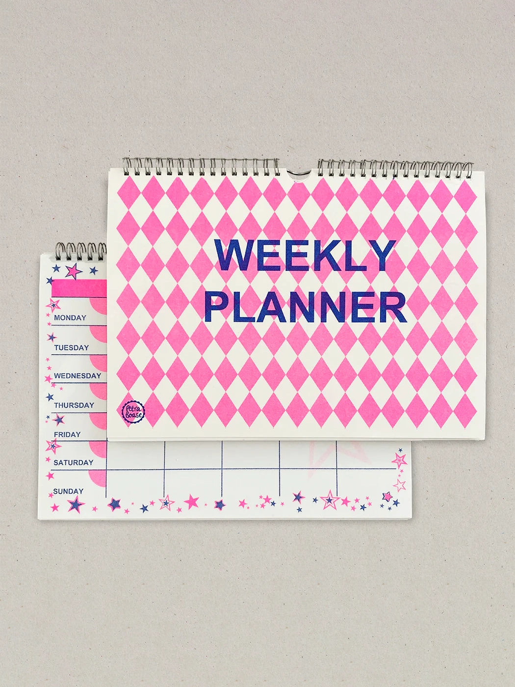 Blue & Pink Diamond Weekly Planner