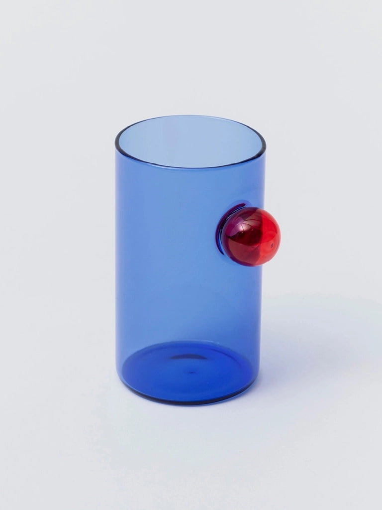 Blue & Red Bubble Glass