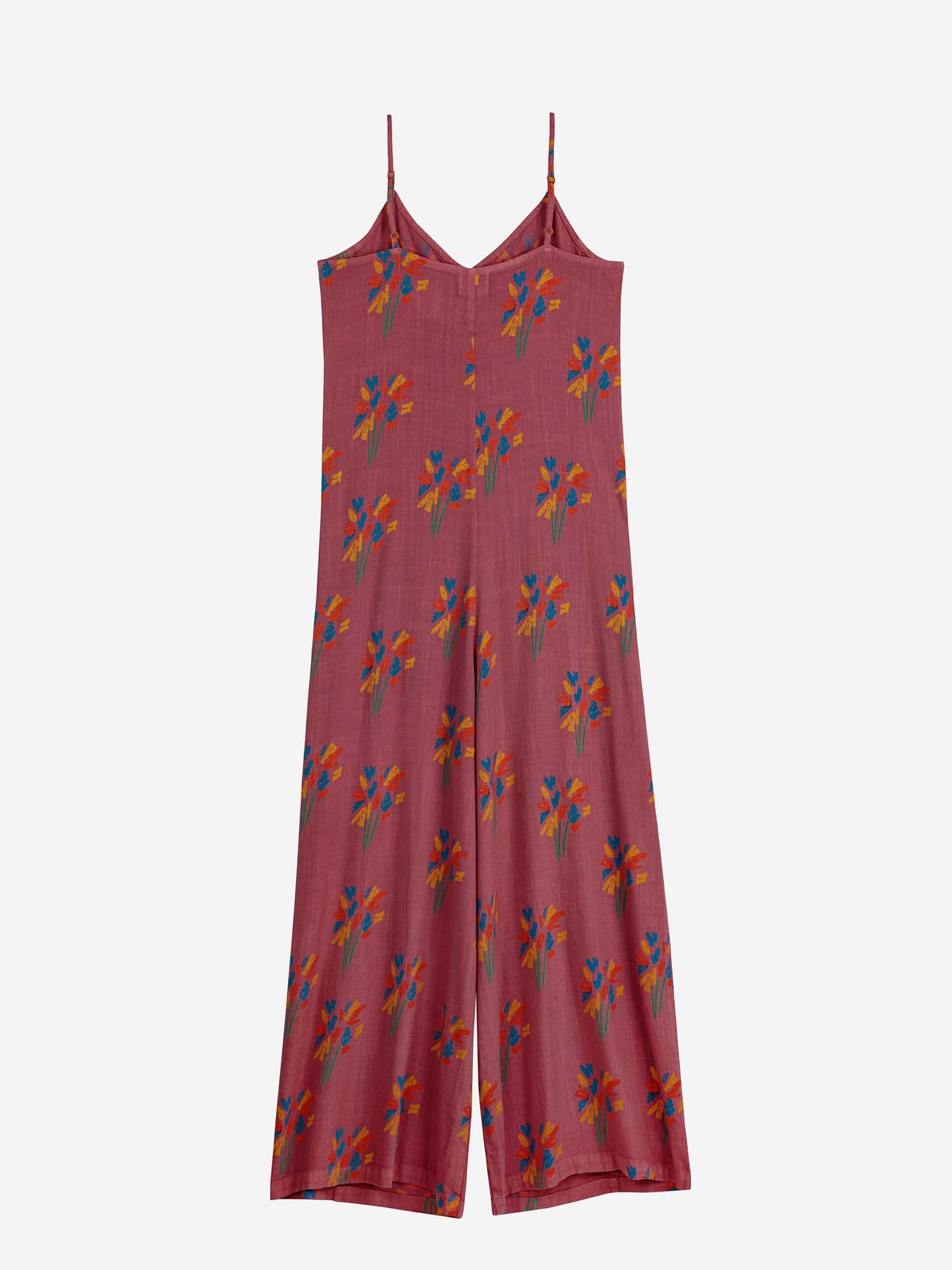 Fireworks Print Buttoned Sleeveless Overall