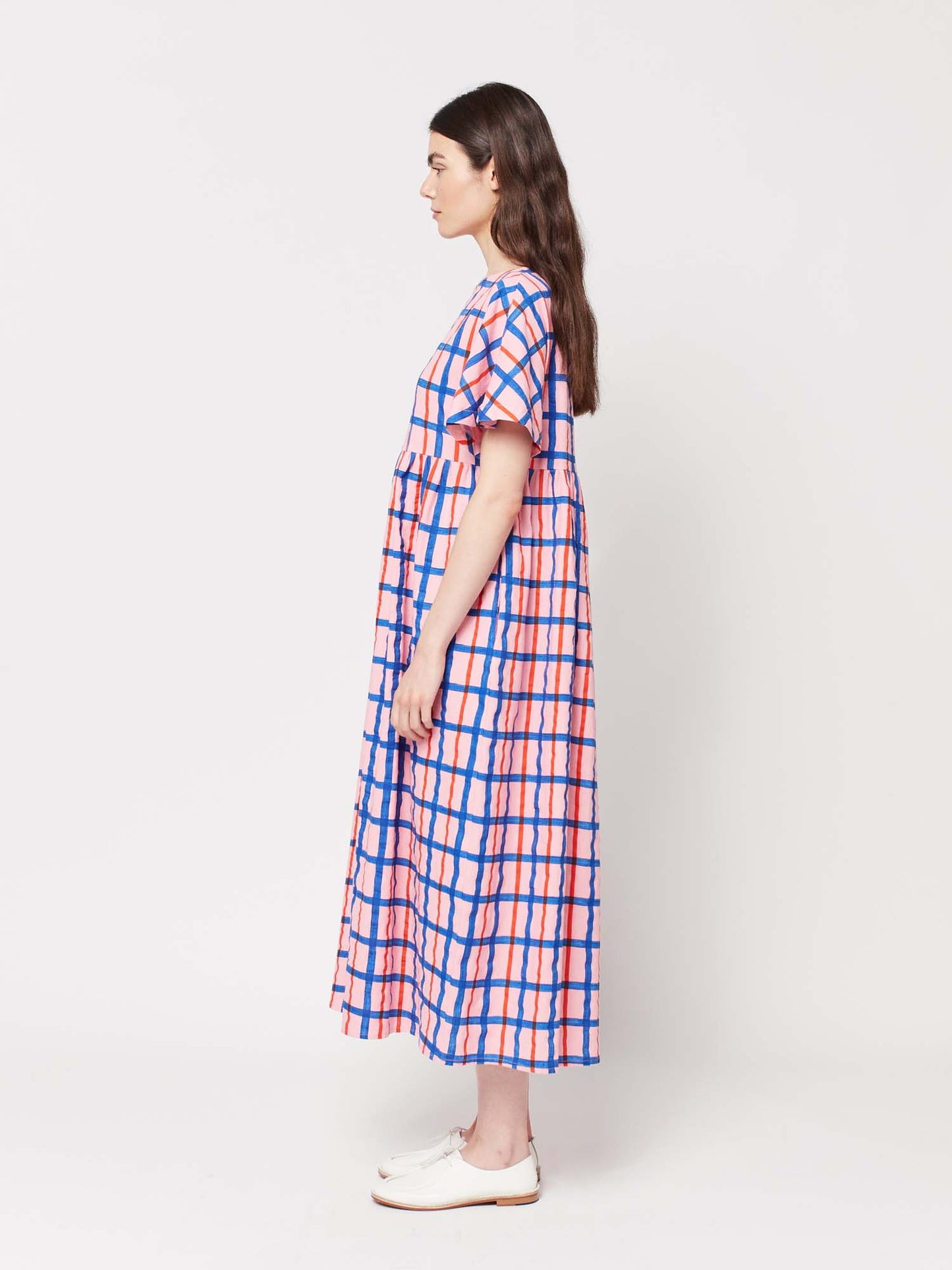 Multicoloured Checked Print Dress