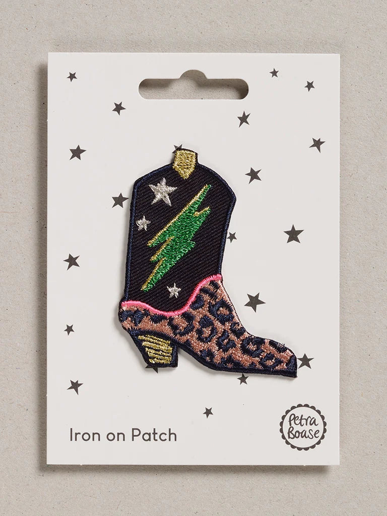 Cowboy Boot Iron on Patch