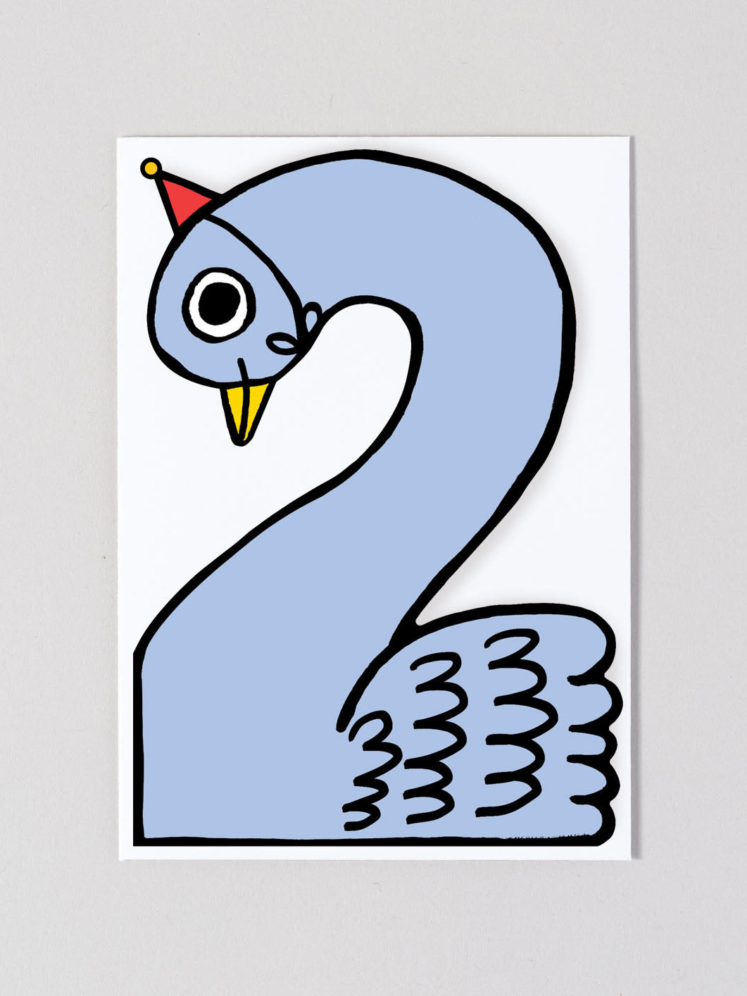 Swan 2nd Birthday Card