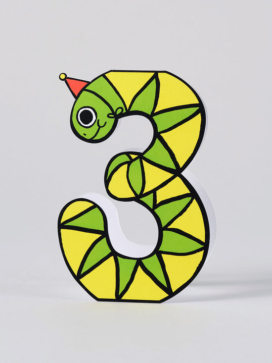 Snake 3rd Birthday Card