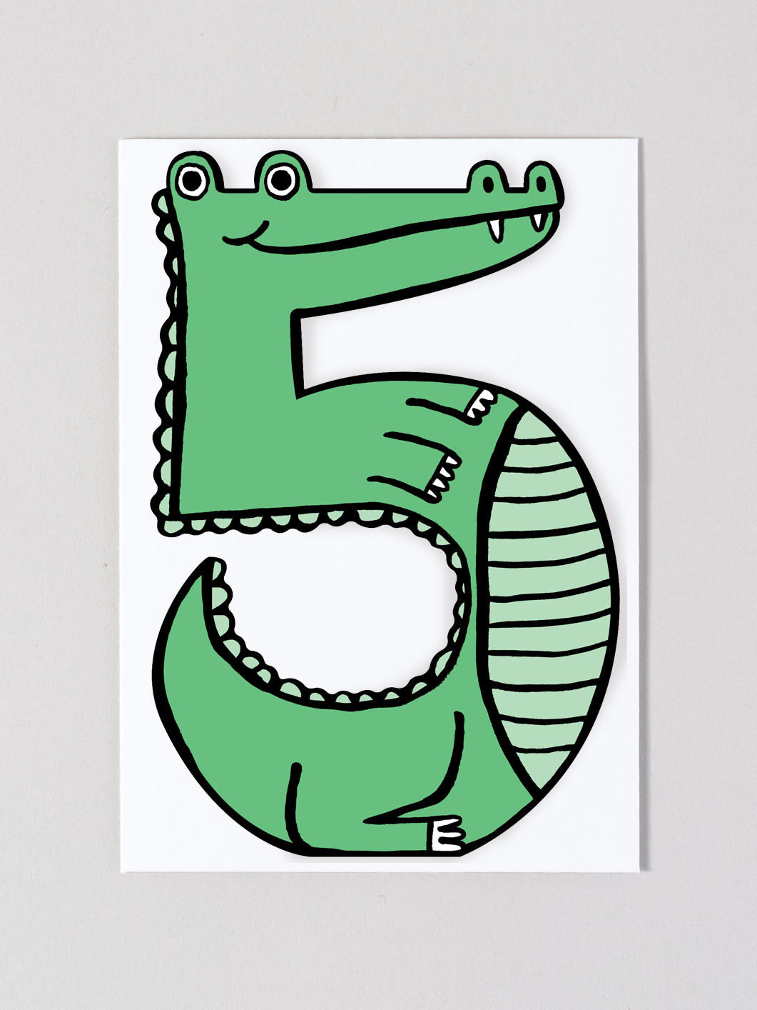 Croc 5th Birthday Card