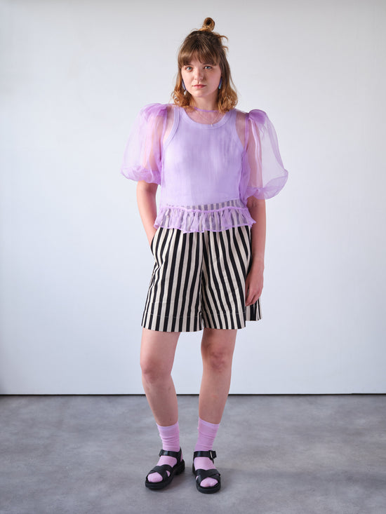 Lilac Puff Sleeve Top