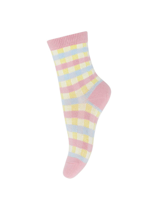 Pink Checked Socks