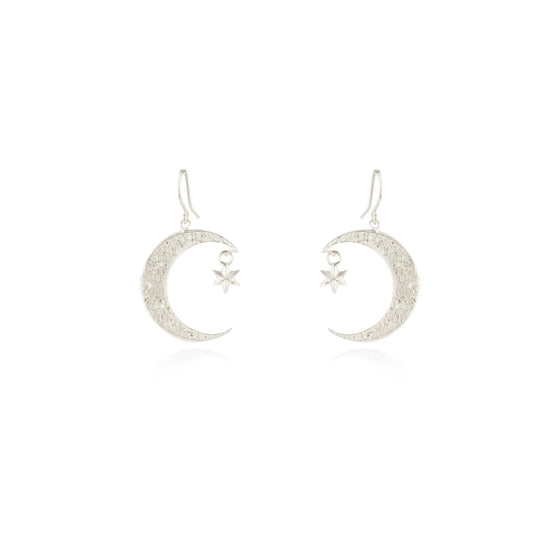 Crescent Moon & Star Earrings