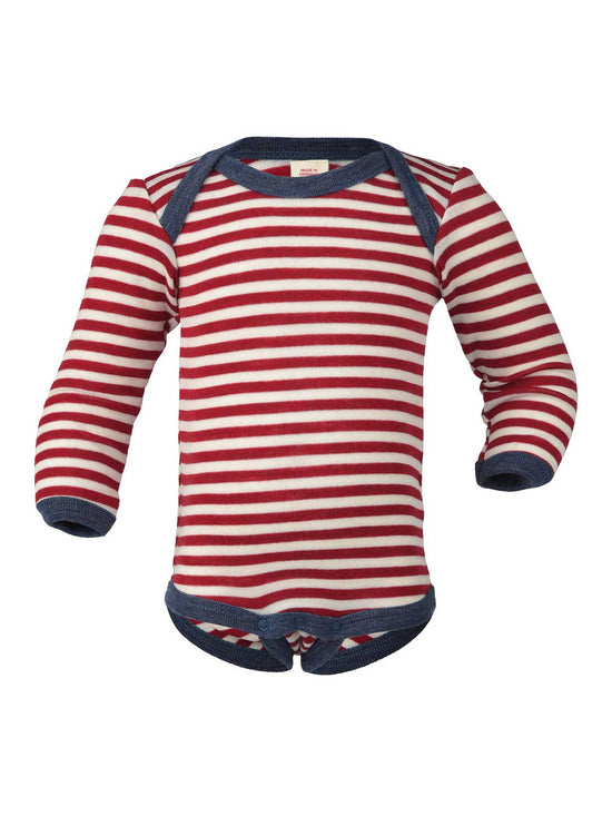 Red Striped Wool Baby Body