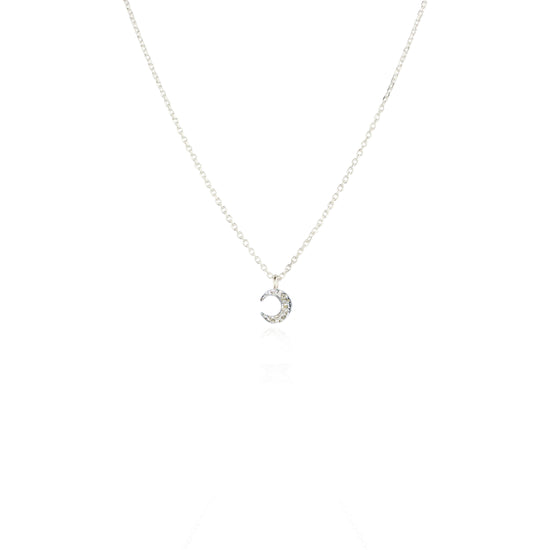 Micro Crescent Moon Necklace
