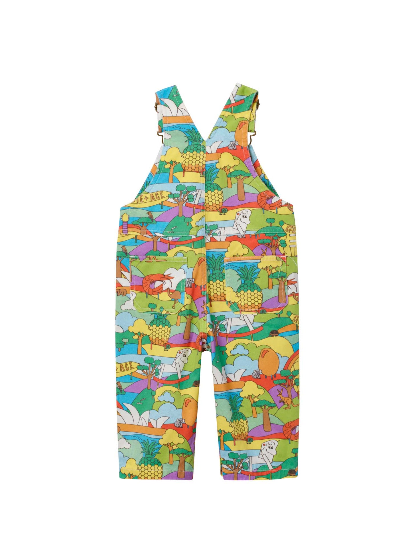 Aussie Icons Print Austin Overalls