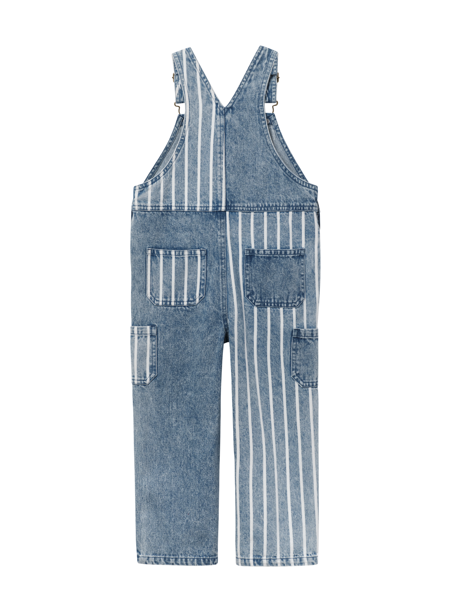 Austin Stripe Denim Panel Overalls