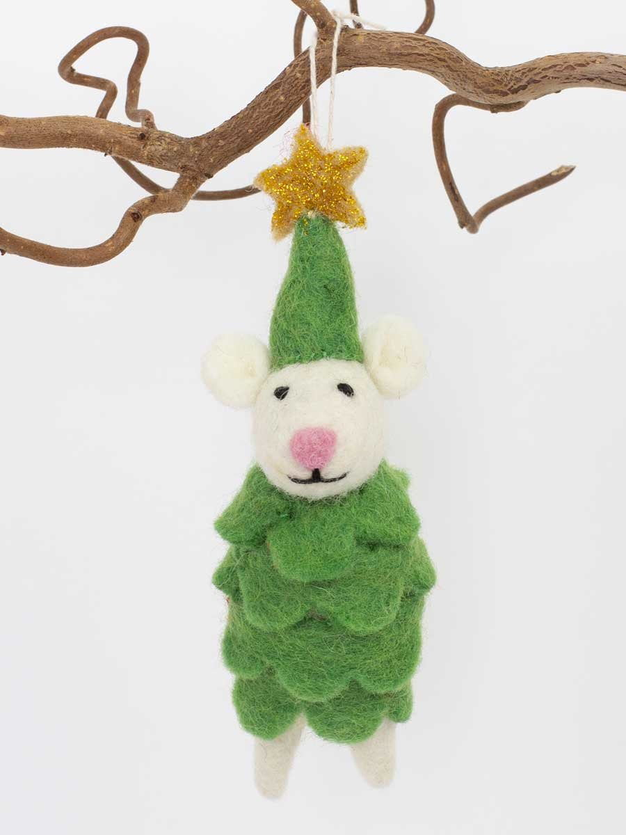 Christmas Tree Mouse Decoration