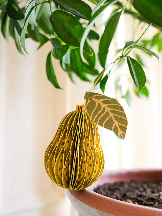 Pear Honeycomb Ornament