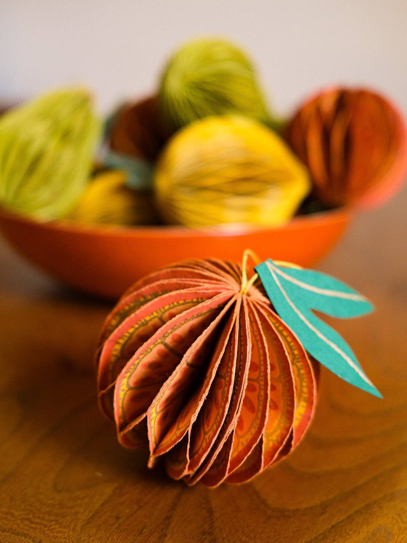 Orange Honeycomb Ornament
