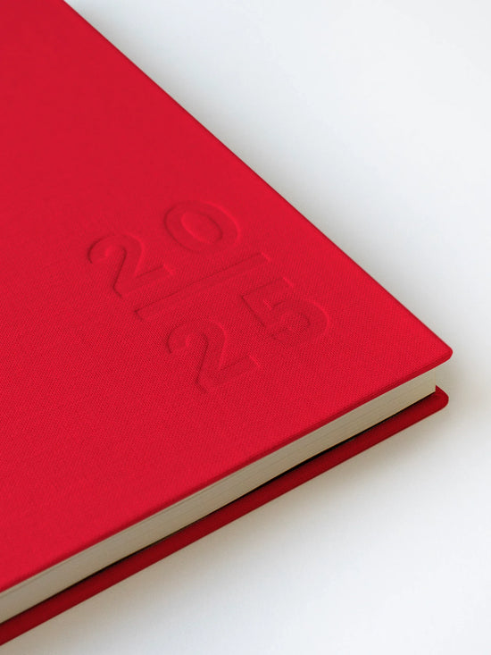 Blank Canvas Red 2025 Diary