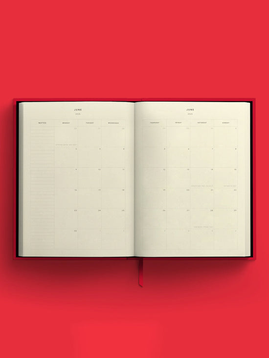 Blank Canvas Red 2025 Diary