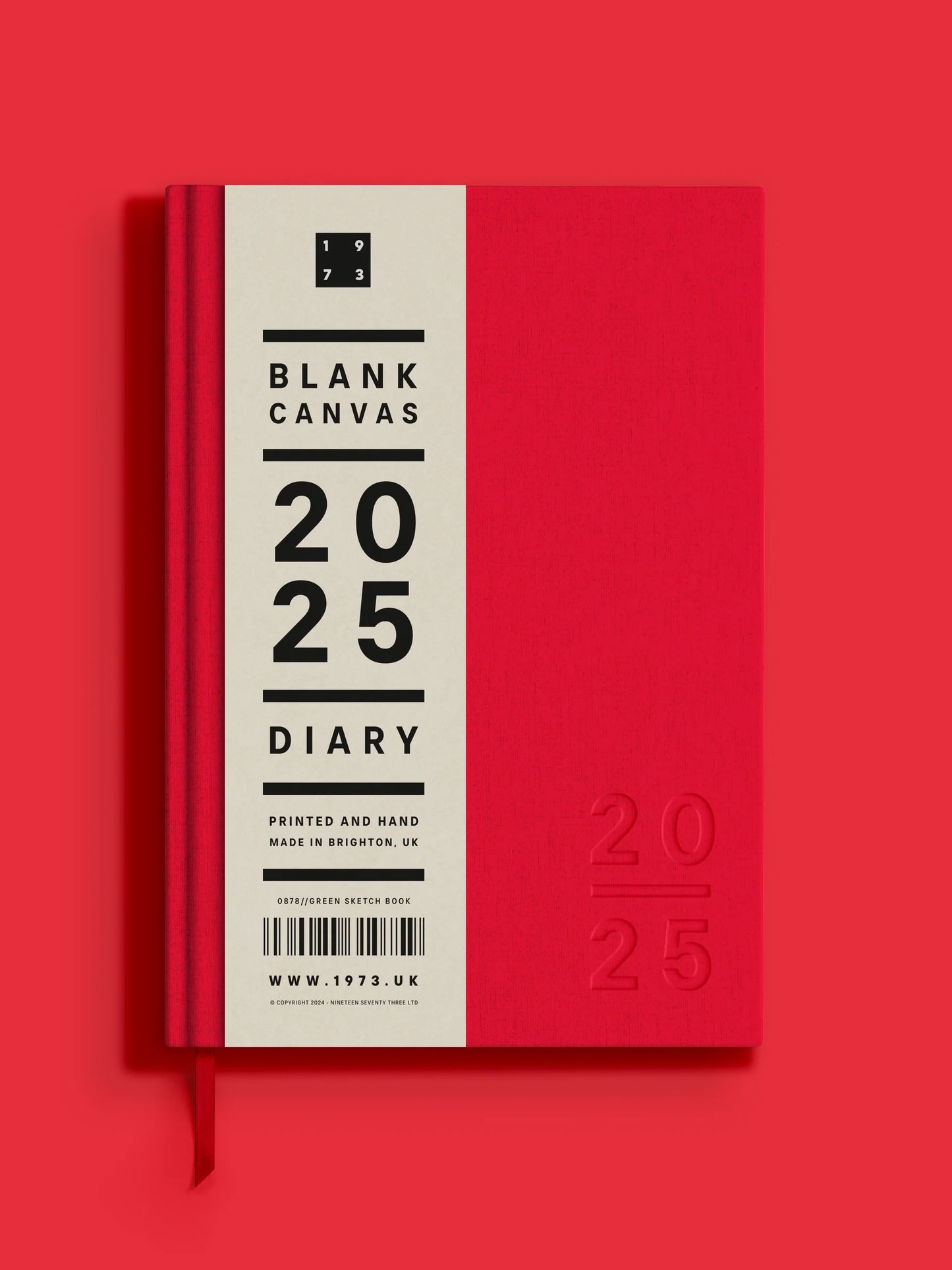 Blank Canvas Red 2025 Diary