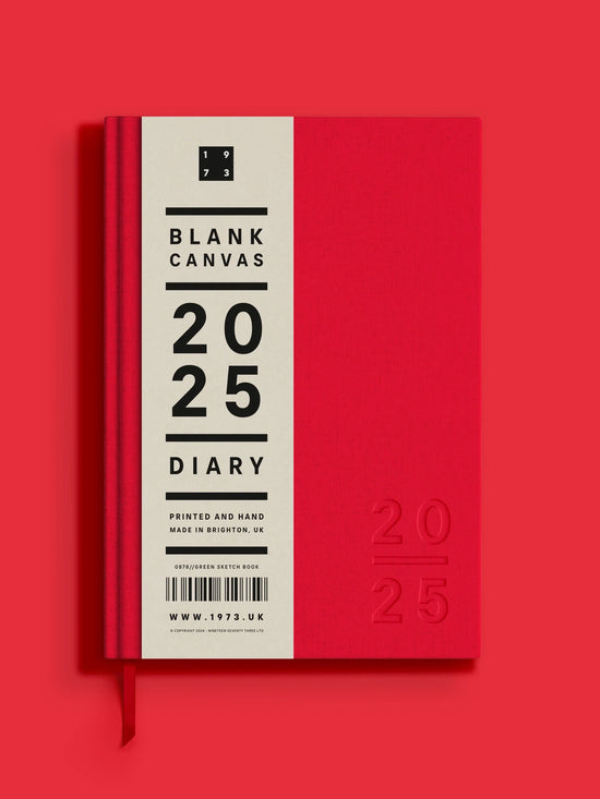 Blank Canvas Red 2025 Diary