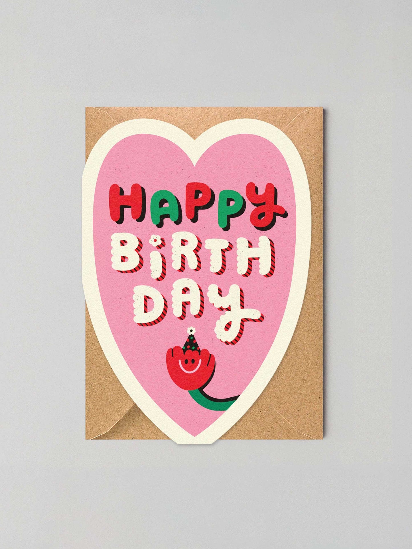 Heart Shaped Happy Birthday Card