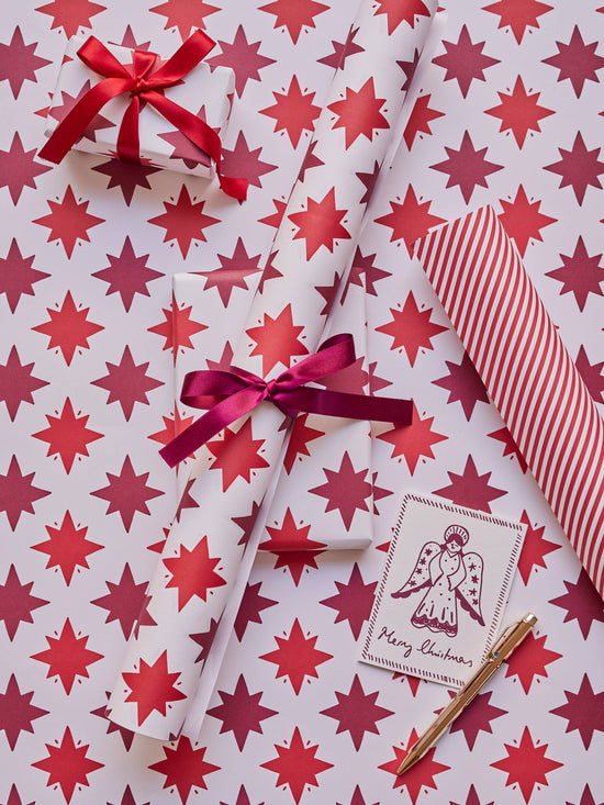 Red Stars Gift Wrap
