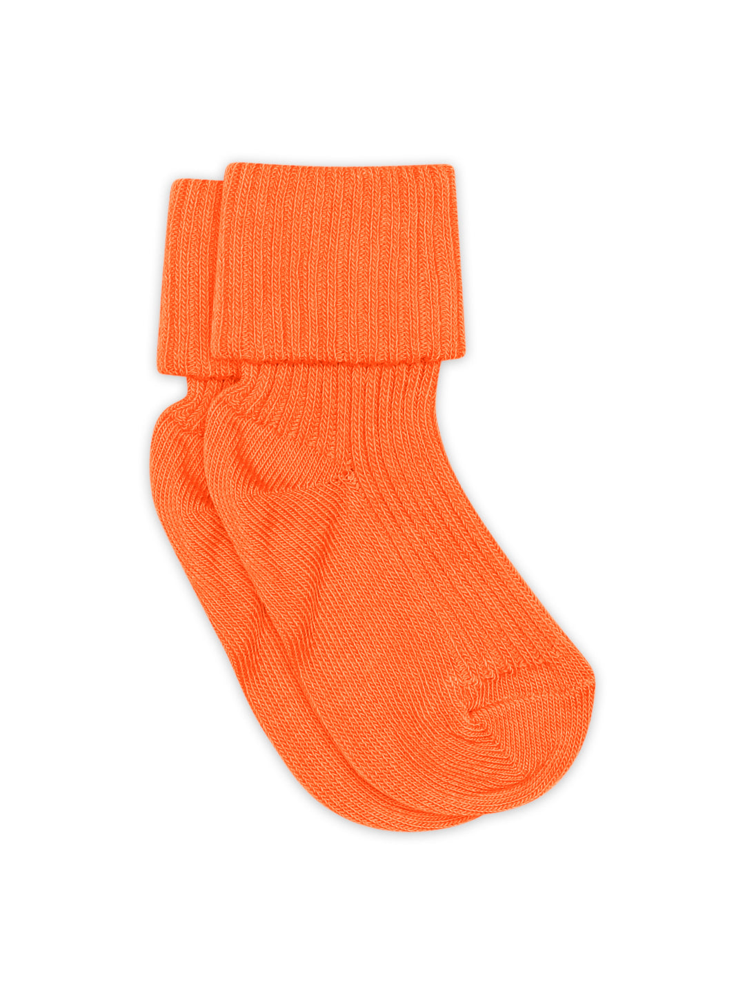 Celosia Orange Cotton Rib Baby Socks