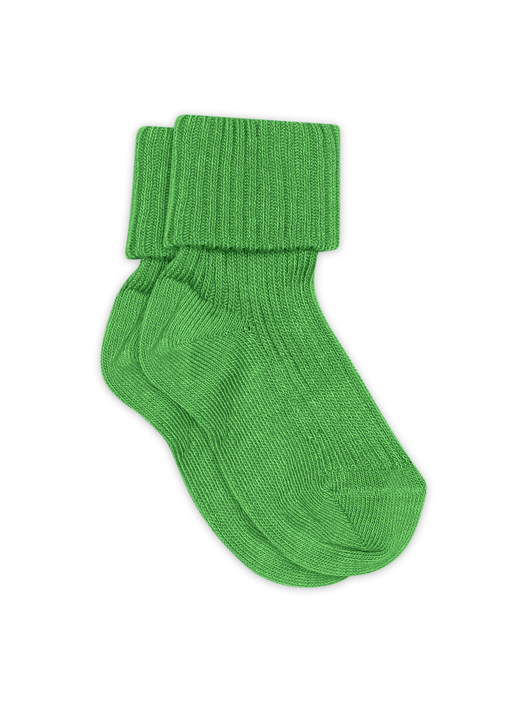 Vibrant Green Cotton Rib Baby Socks