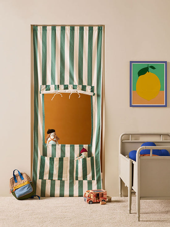 Green Stripe Doorway Kiosk