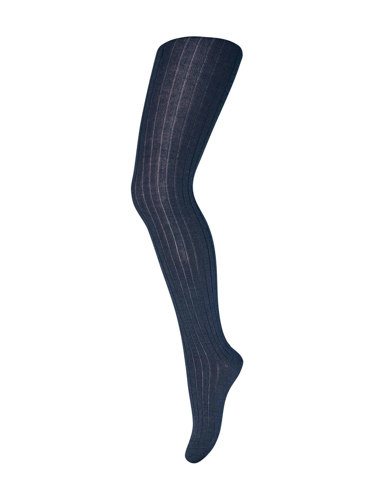 Navy Cotton Rib Tights