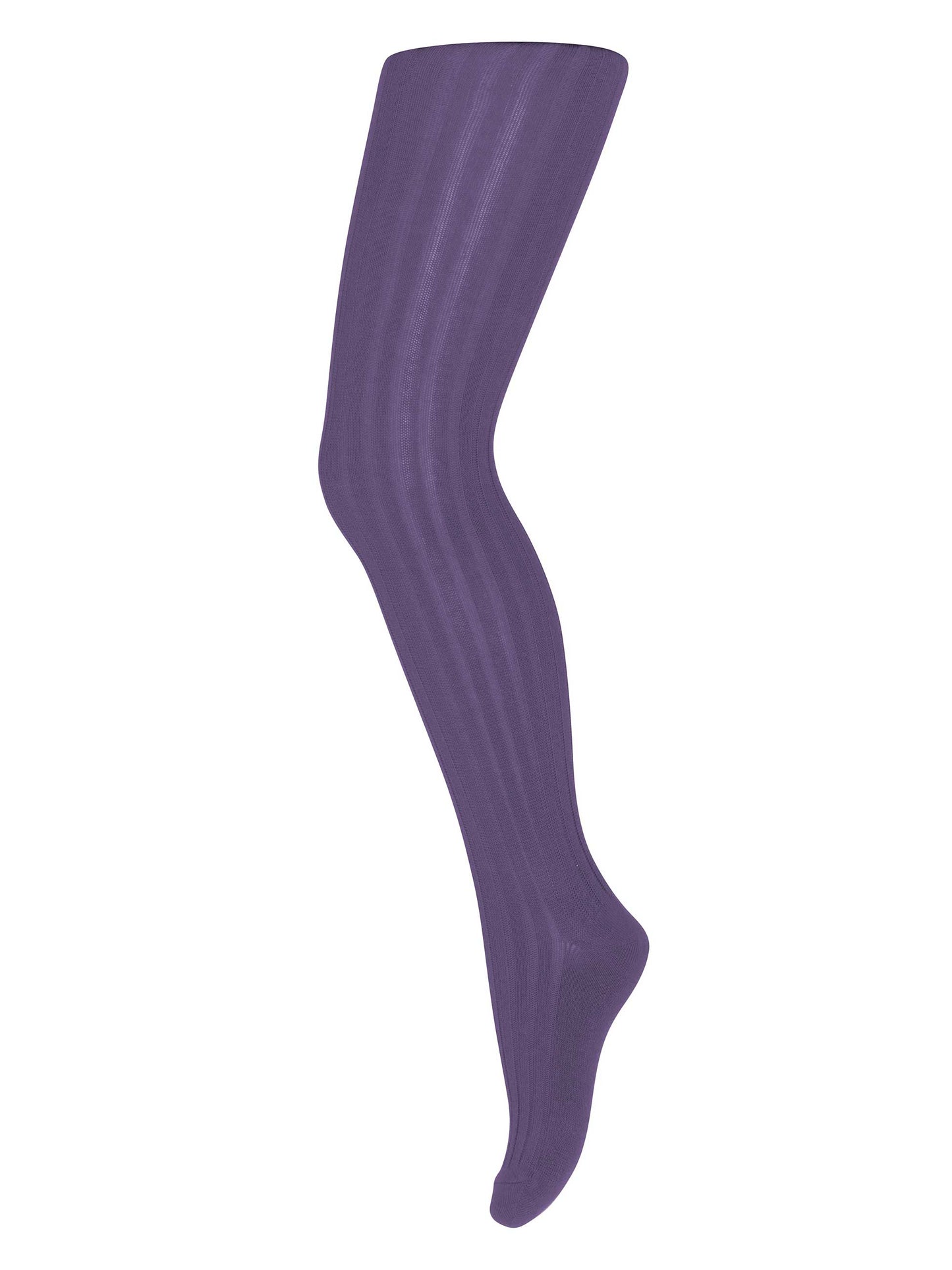 Load image into Gallery viewer, Purple Cotton Rib Kids Tights
