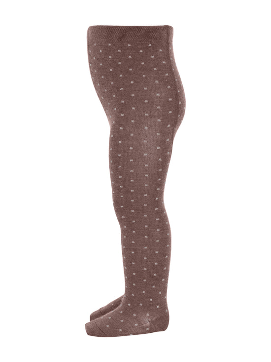 Brown Sienna Spotted Baby Wool Tights