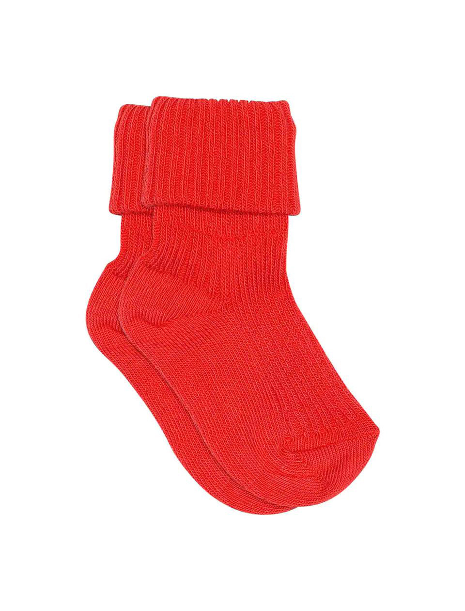 Tomato Cotton Rib Baby Socks