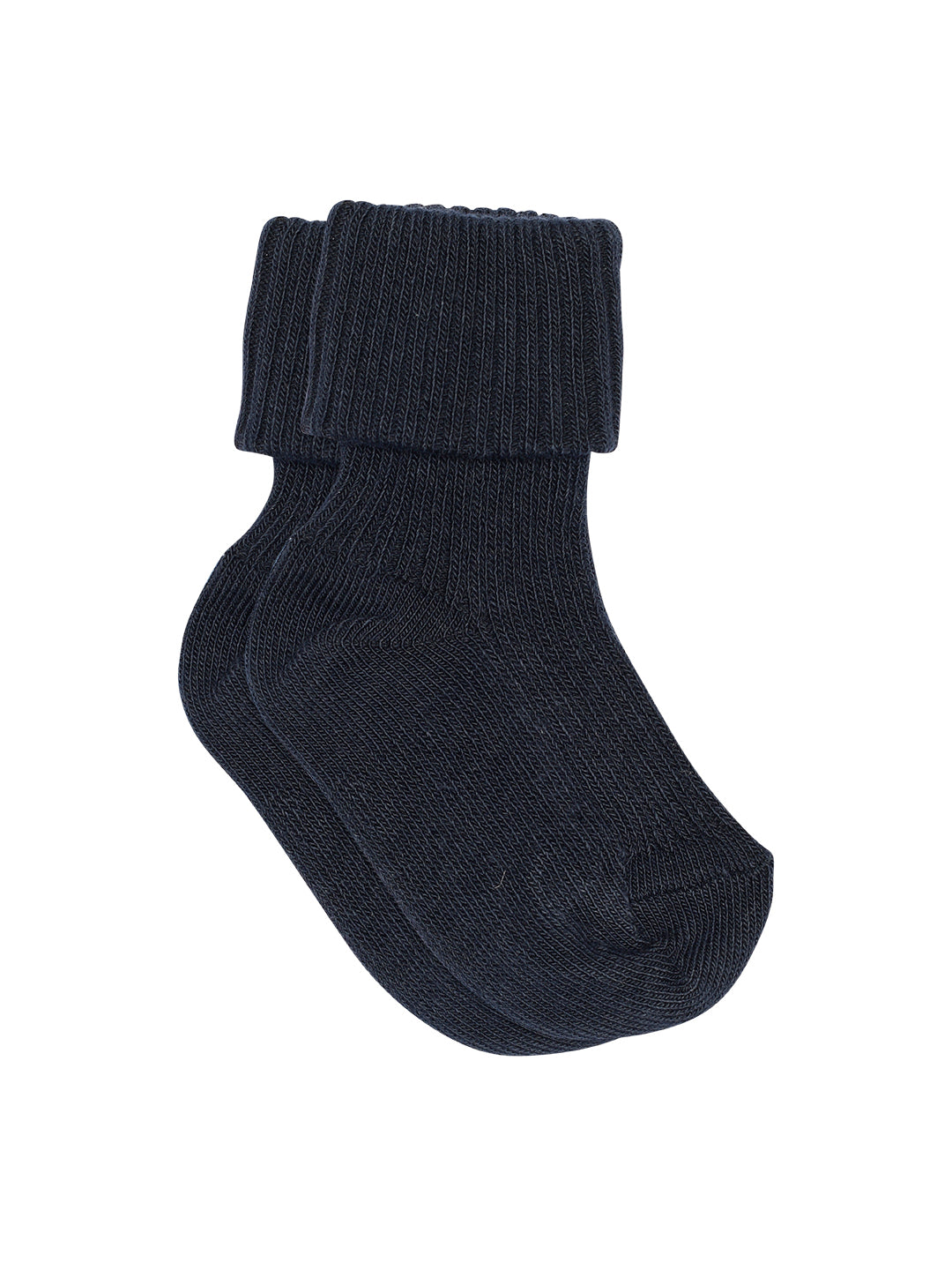 Navy Cotton Rib Baby Socks