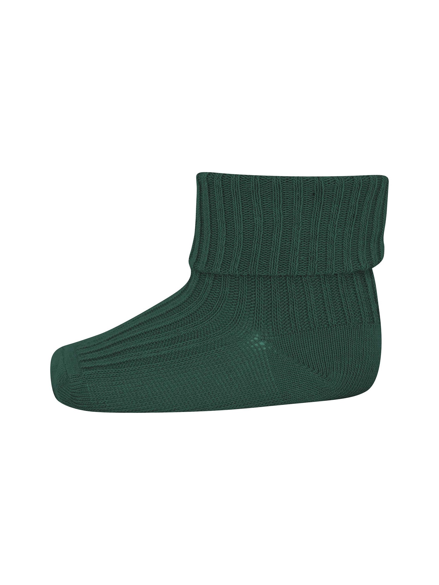 Dark Green Wool Rib Baby Socks