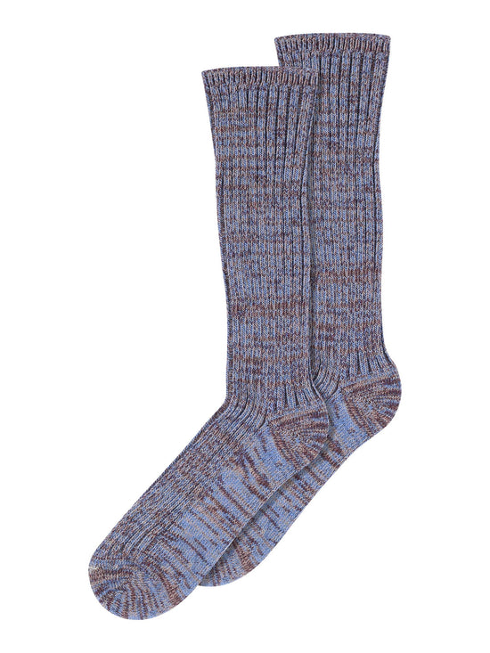 Dark Purple Marl Rib Socks