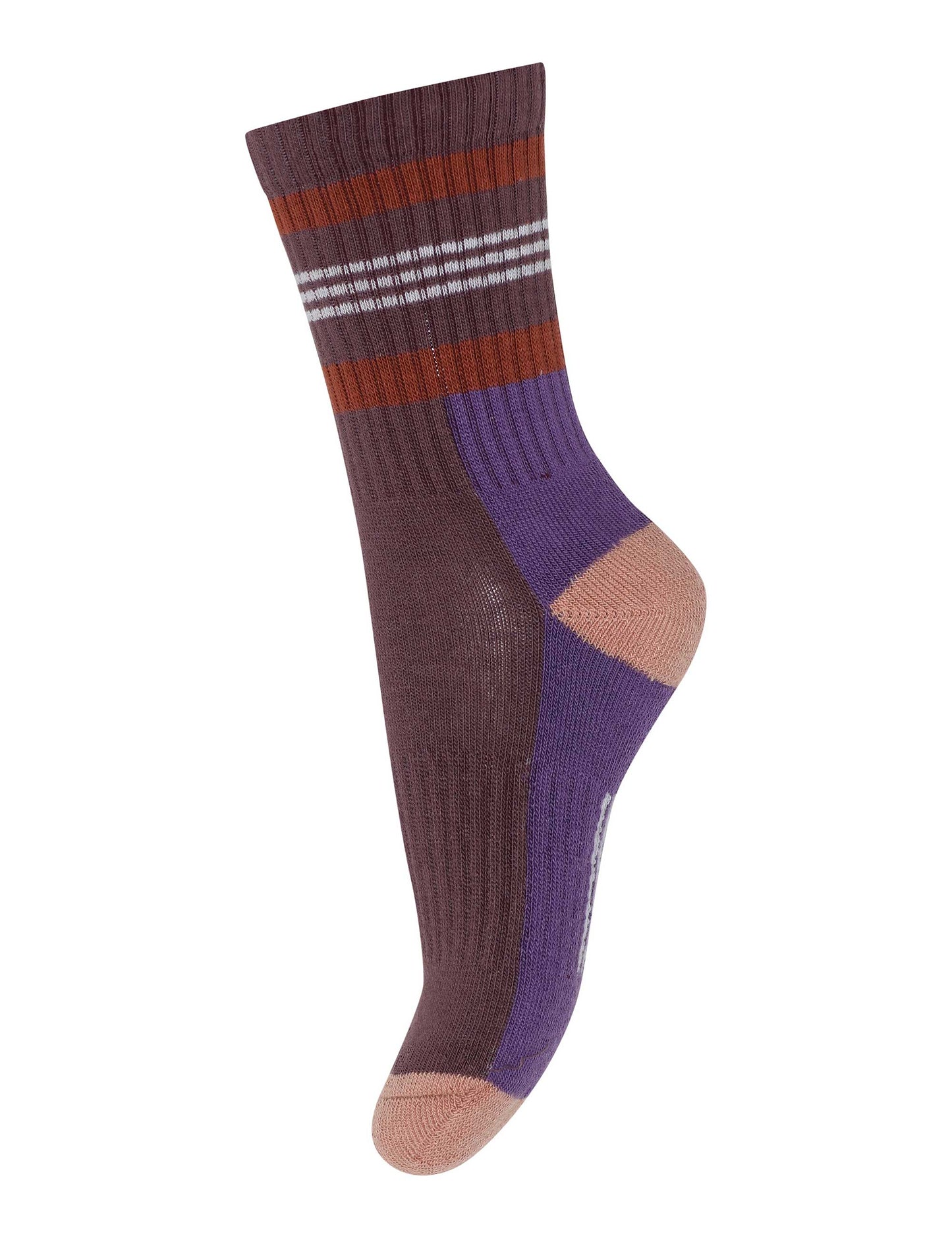 Grape Colour Block Sporty Socks
