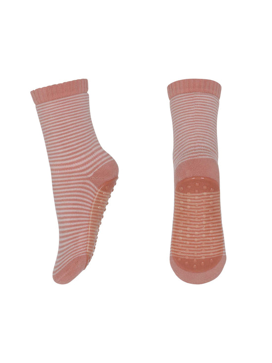Load image into Gallery viewer, Rose Striped Rubber Soled Socks
