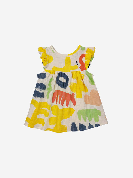 Carnival All Over Ruffle Woven Baby Dress