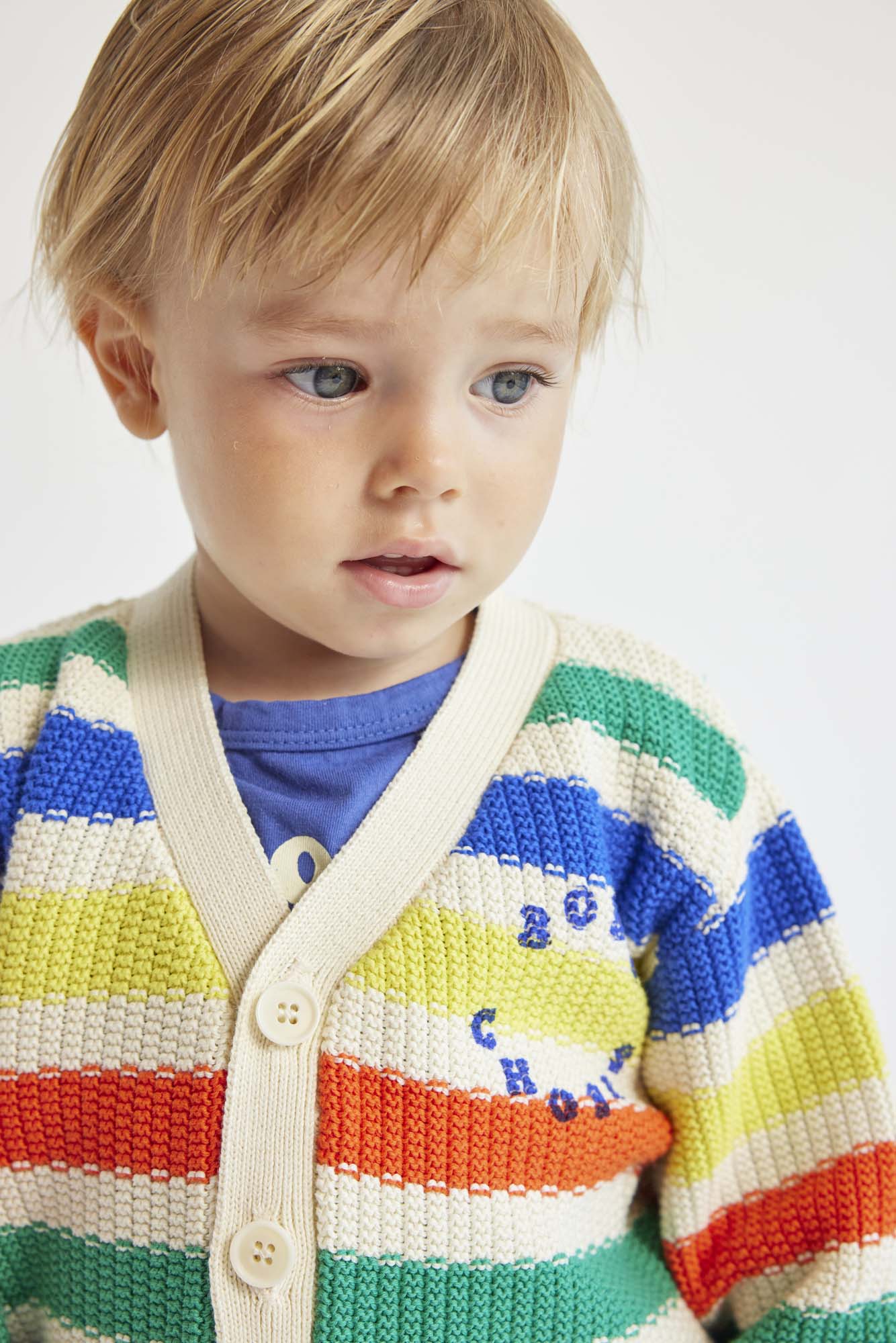 Load image into Gallery viewer, Bobo Choses Multicolour Stripes Cardigan

