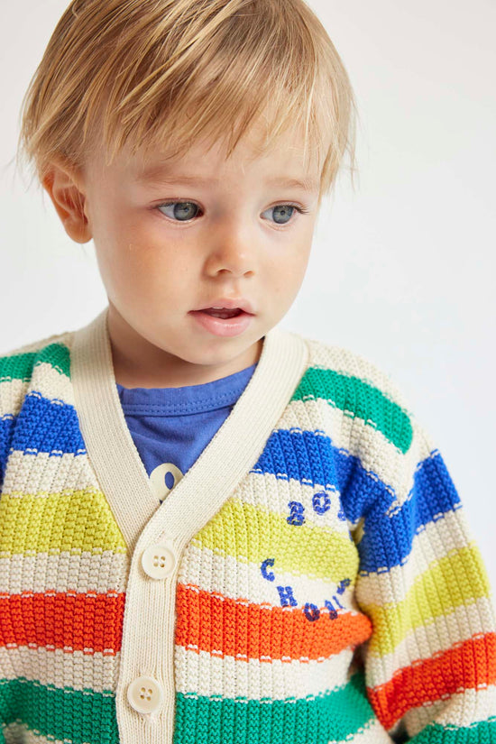 Load image into Gallery viewer, Bobo Choses Multicolour Stripes Cardigan
