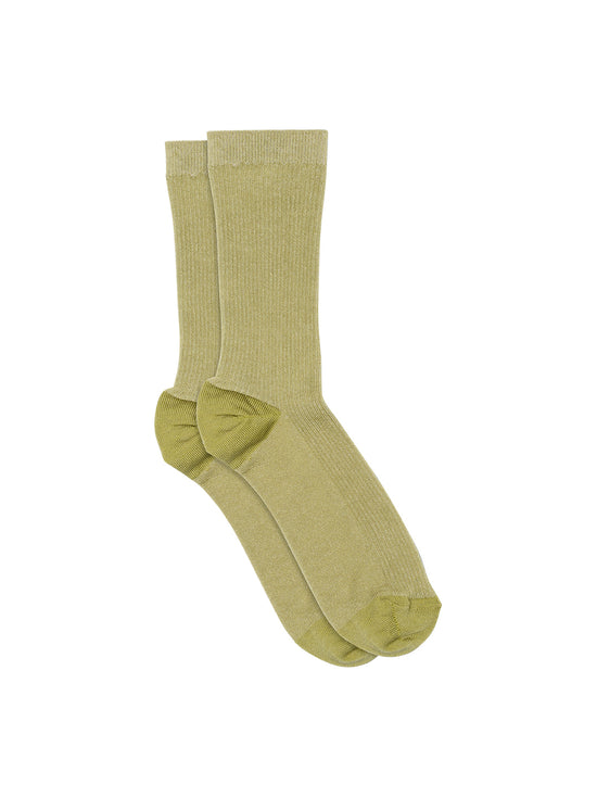 Cedar Fine Cotton Rib Socks