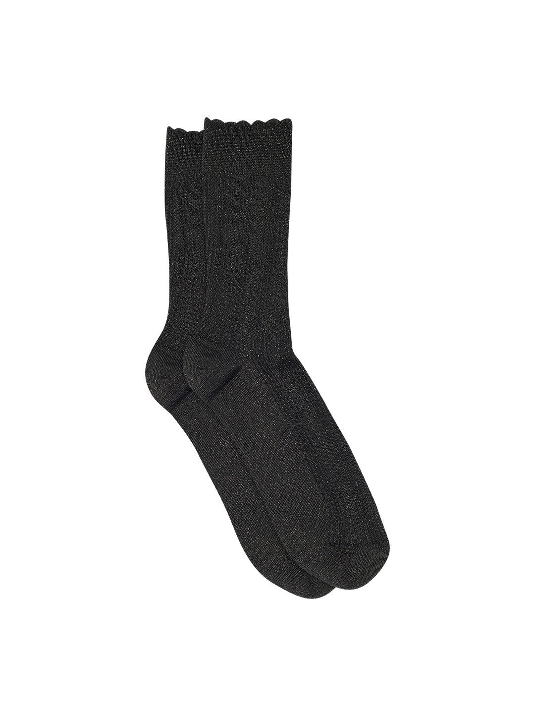 Black Glitter Julia Rib Socks