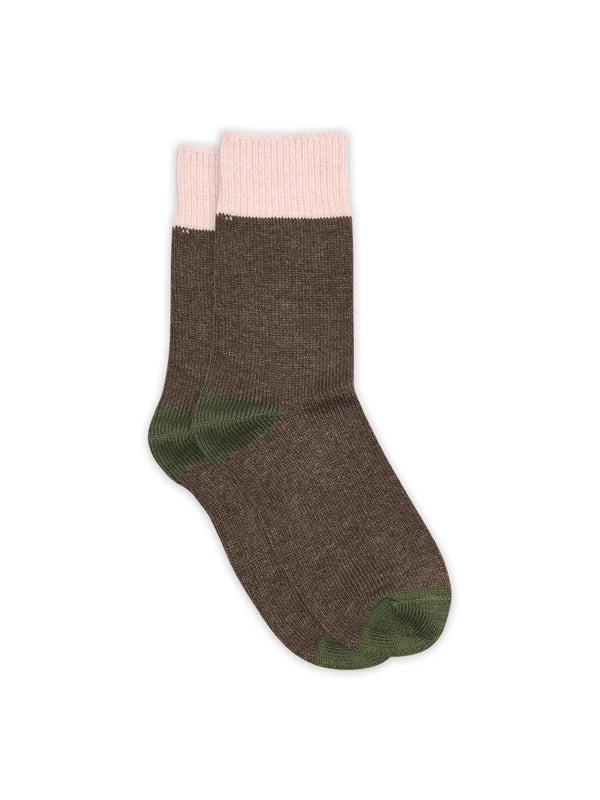Brown Melange Ruth Socks