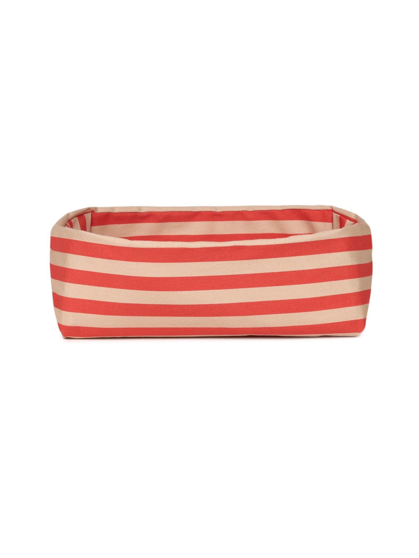Red Stripes Bread Basket