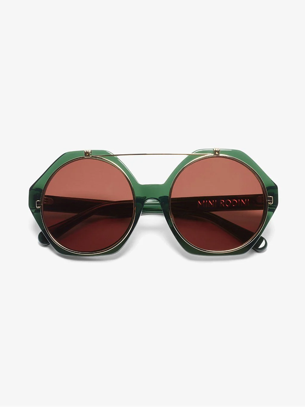 Green Flip Up Sunglasses