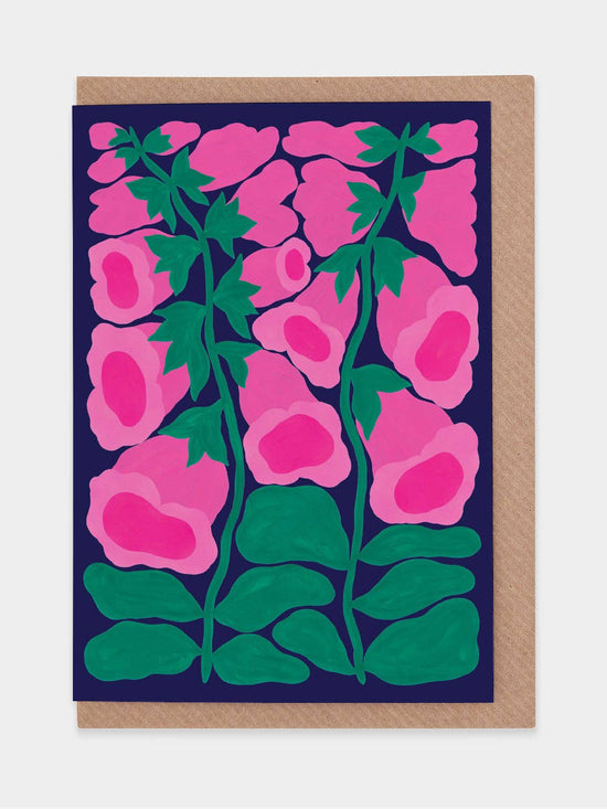 Foxglove Greetings Card